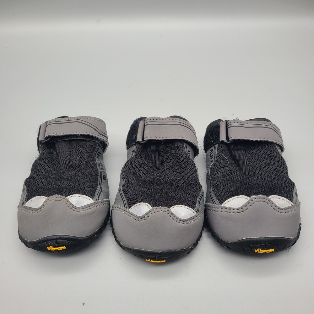 Ruffwear Grip Trex Dog Boots Set of 3 Gray Black Vibram Sole Reflective Hiking